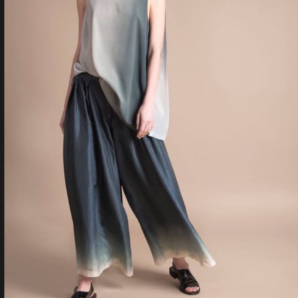 Gradient Black and Cream Women's Pants